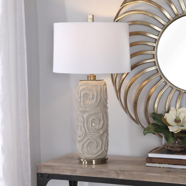 Uttermost Zade Warm Gray Table Lamp By Casagear Home Discount - Image 2