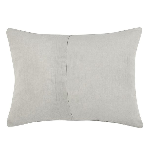 Irma 20 x 26 Standard Pillow Sham, Pre Shrunk Gray Cotton, Premium Linen By Casagear Home Cheap - Image 2